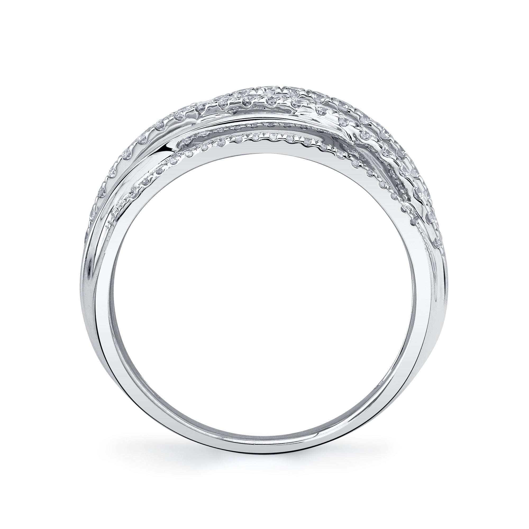 0.62CT 14K W/G DIAMOND BRIDGE RING