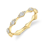0.38CT 14K Y/G DIAMOND LADY'S BAND SZ 6