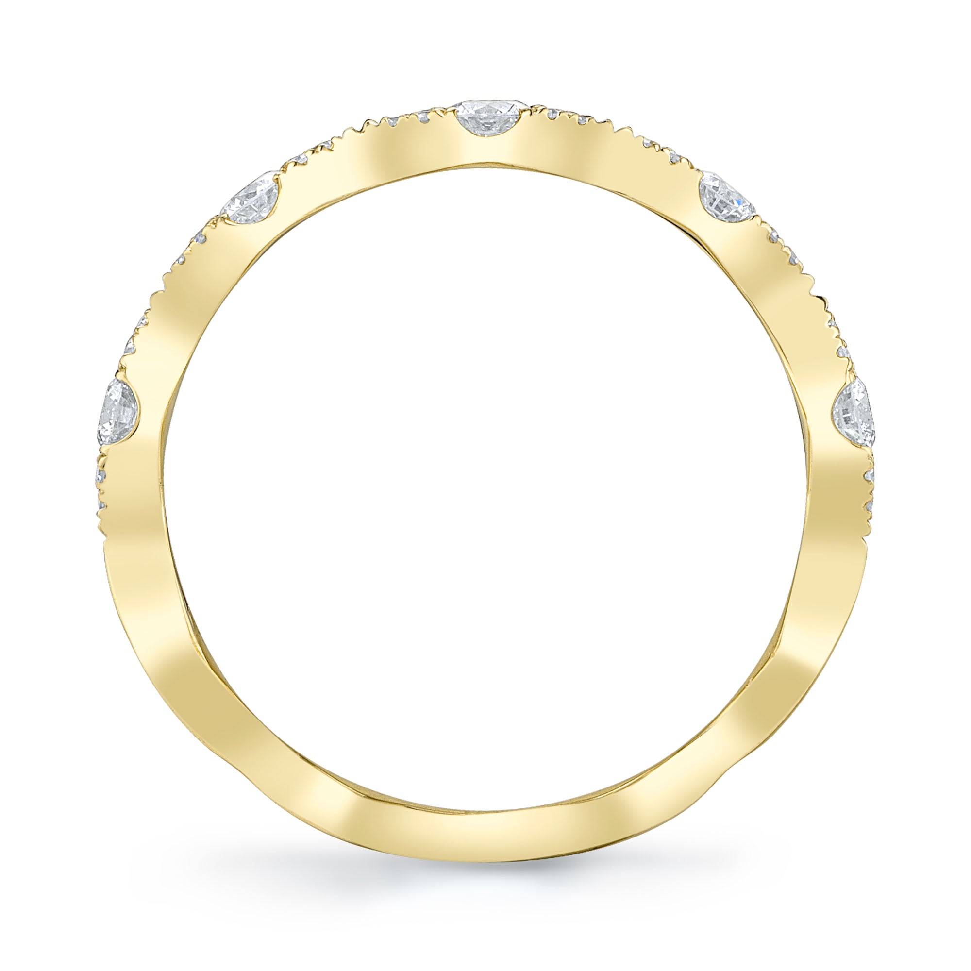 0.38CT 14K Y/G DIAMOND LADY'S BAND