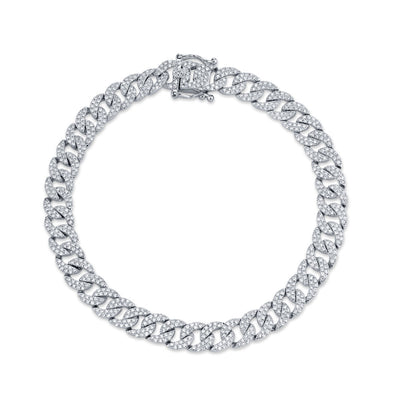 1.69CT 14K W/G DIAMOND PAVE LINK BRACELET