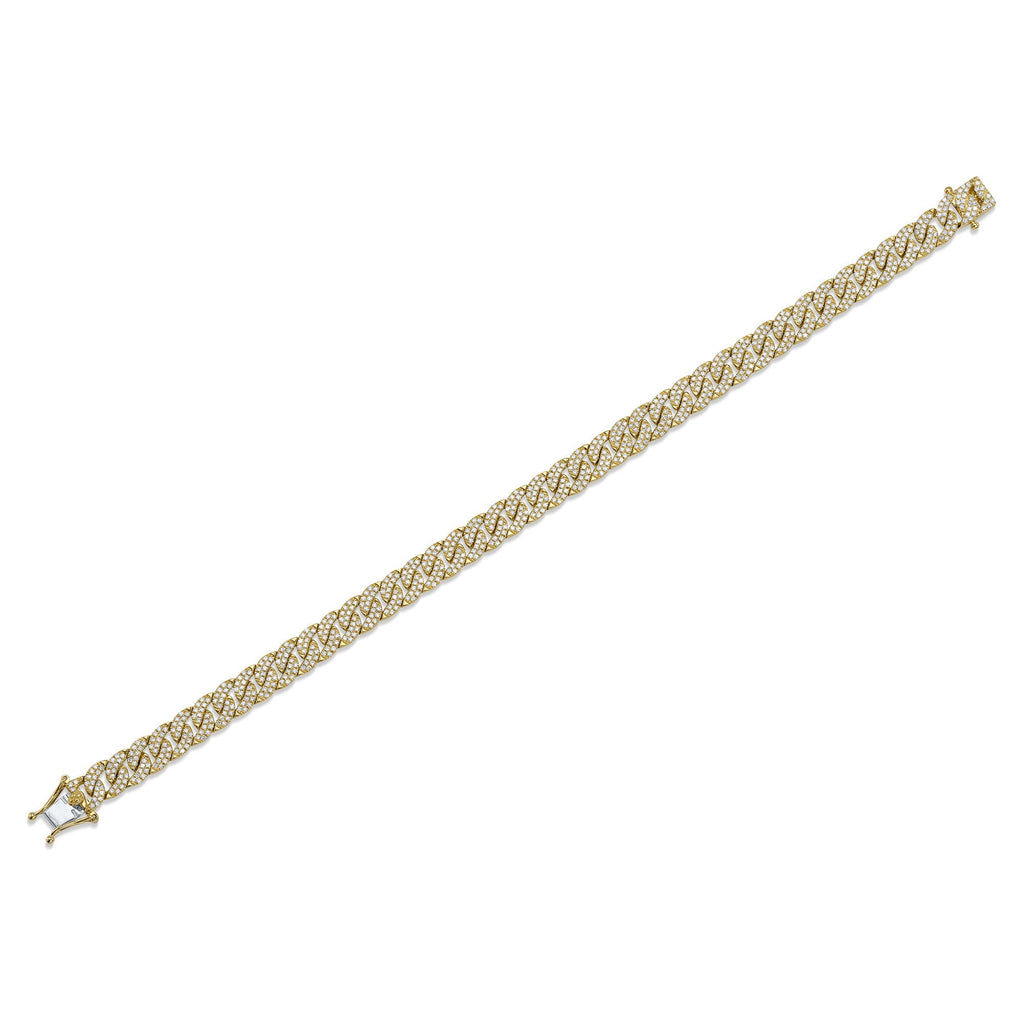 1.69CT 14K Y/G DIAMOND PAVE LINK BRACELET