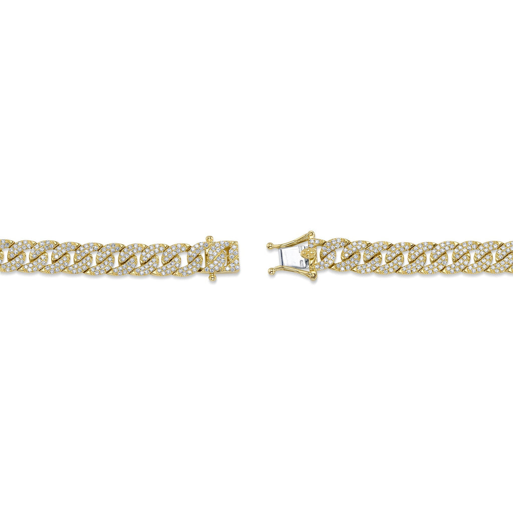 1.69CT 14K Y/G DIAMOND PAVE LINK BRACELET