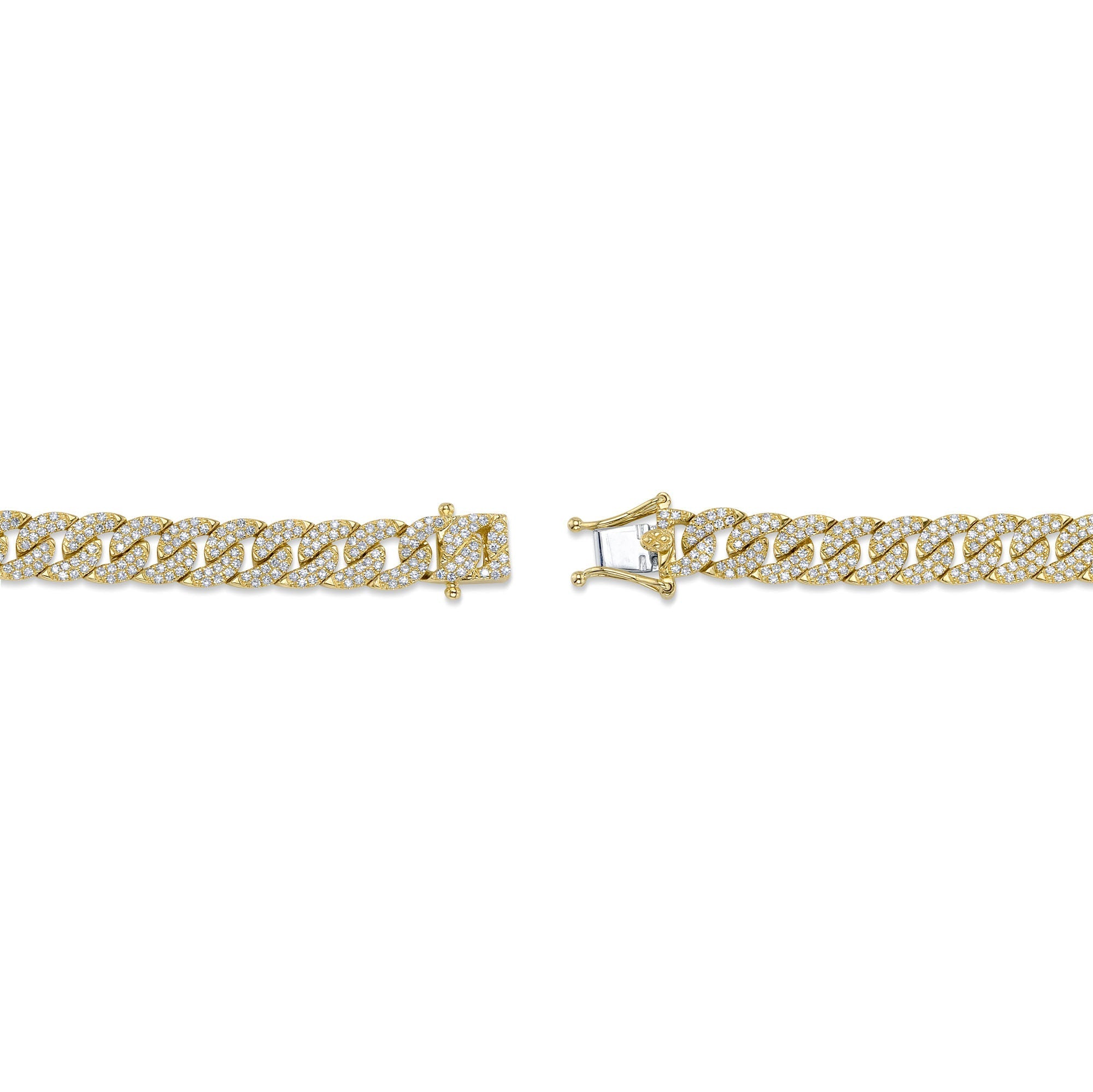 1.69CT 14K Y/G DIAMOND PAVE LINK BRACELET