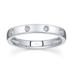 0.09CT 14K W/G DIAMOND LADY'S BAND