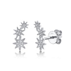 0.06CT 14K W/G DIAMOND STAR STUD EARRING