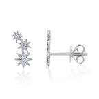 0.06CT 14K W/G DIAMOND STAR STUD EARRING