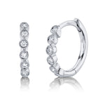 0.11CT 14K W/G DIAMOND HUGGIE EARRING