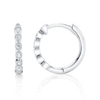 0.11CT 14K W/G DIAMOND HUGGIE EARRING
