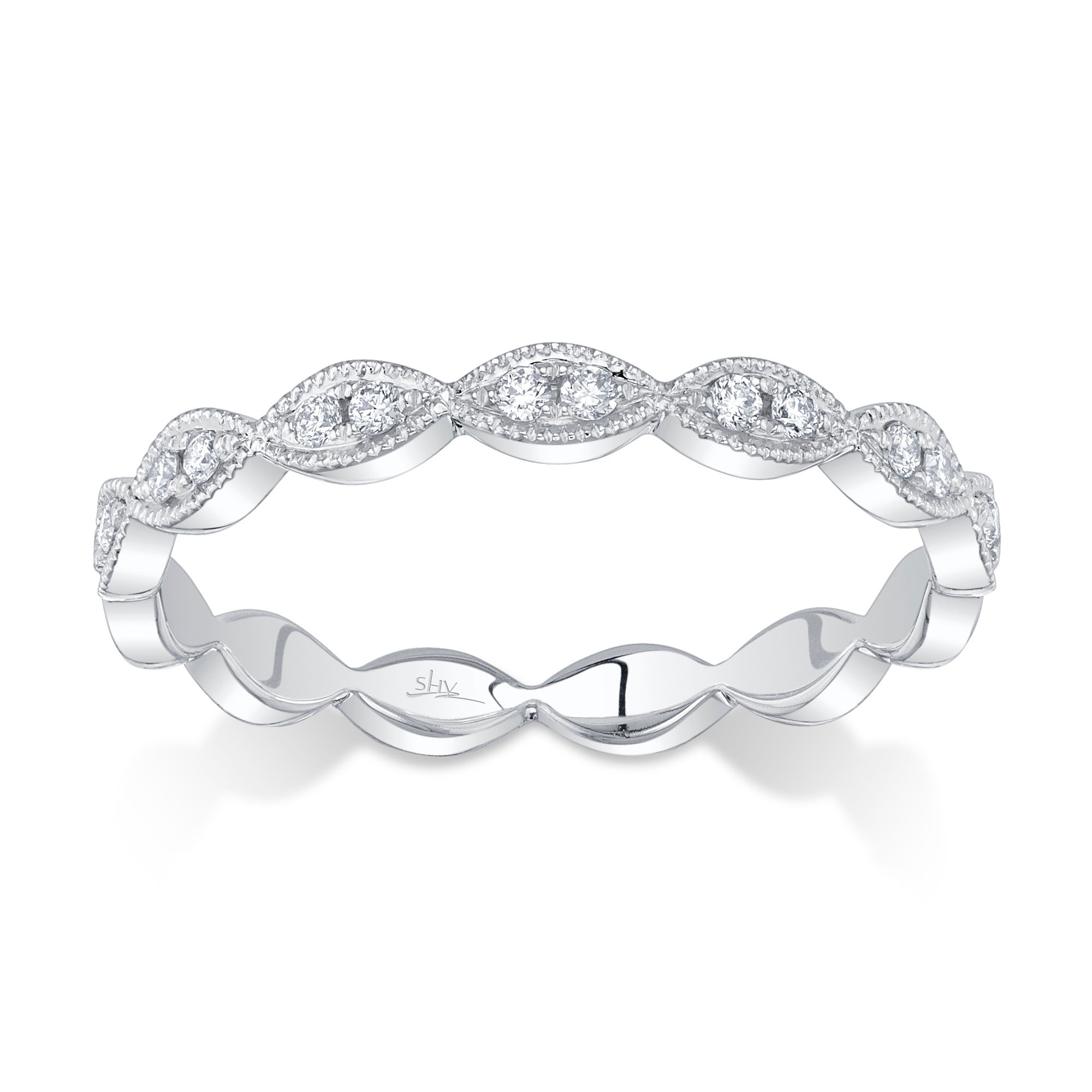 0.13CT 14K W/G DIAMOND LADY'S BAND