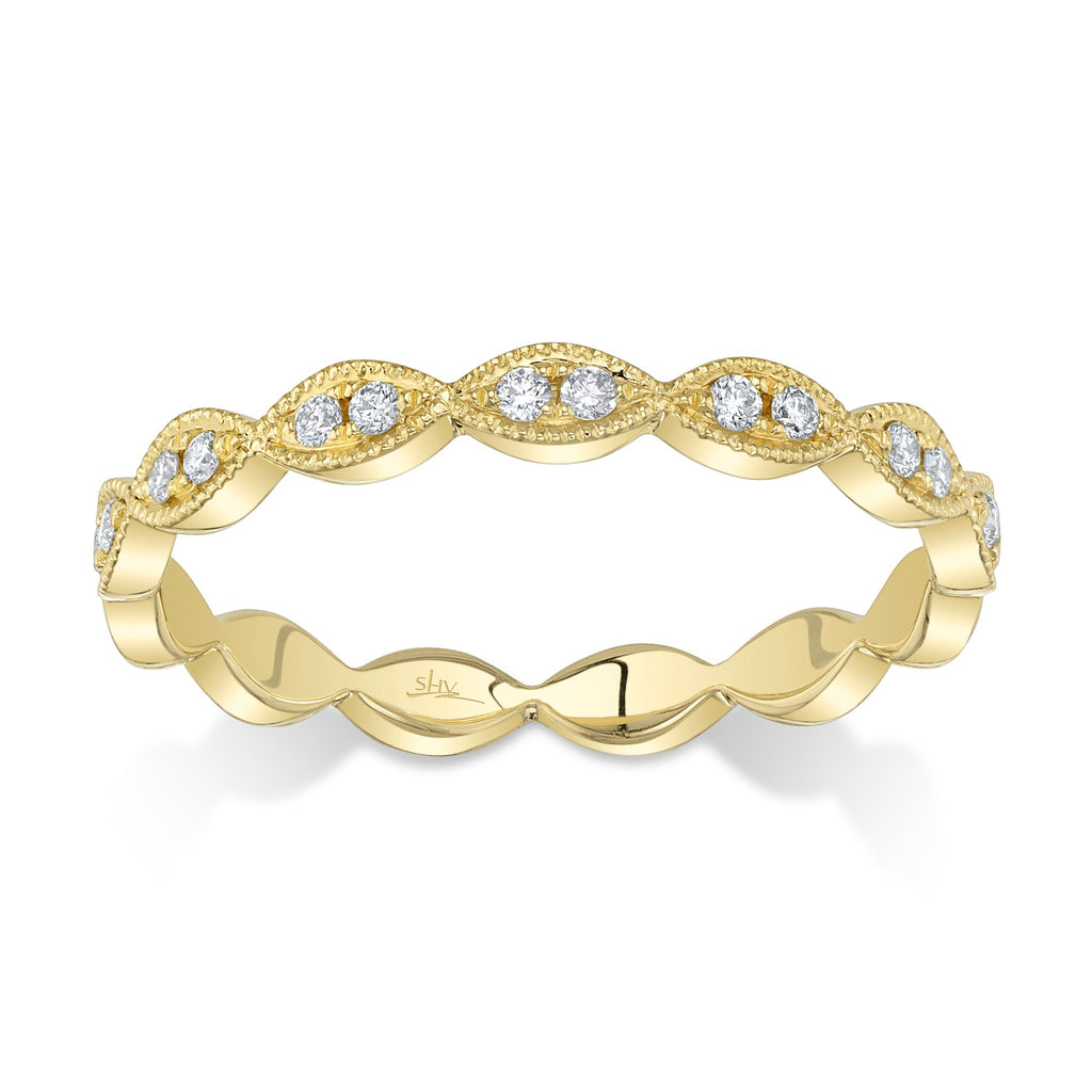 0.13CT 14K Y/G DIAMOND LADY'S BAND