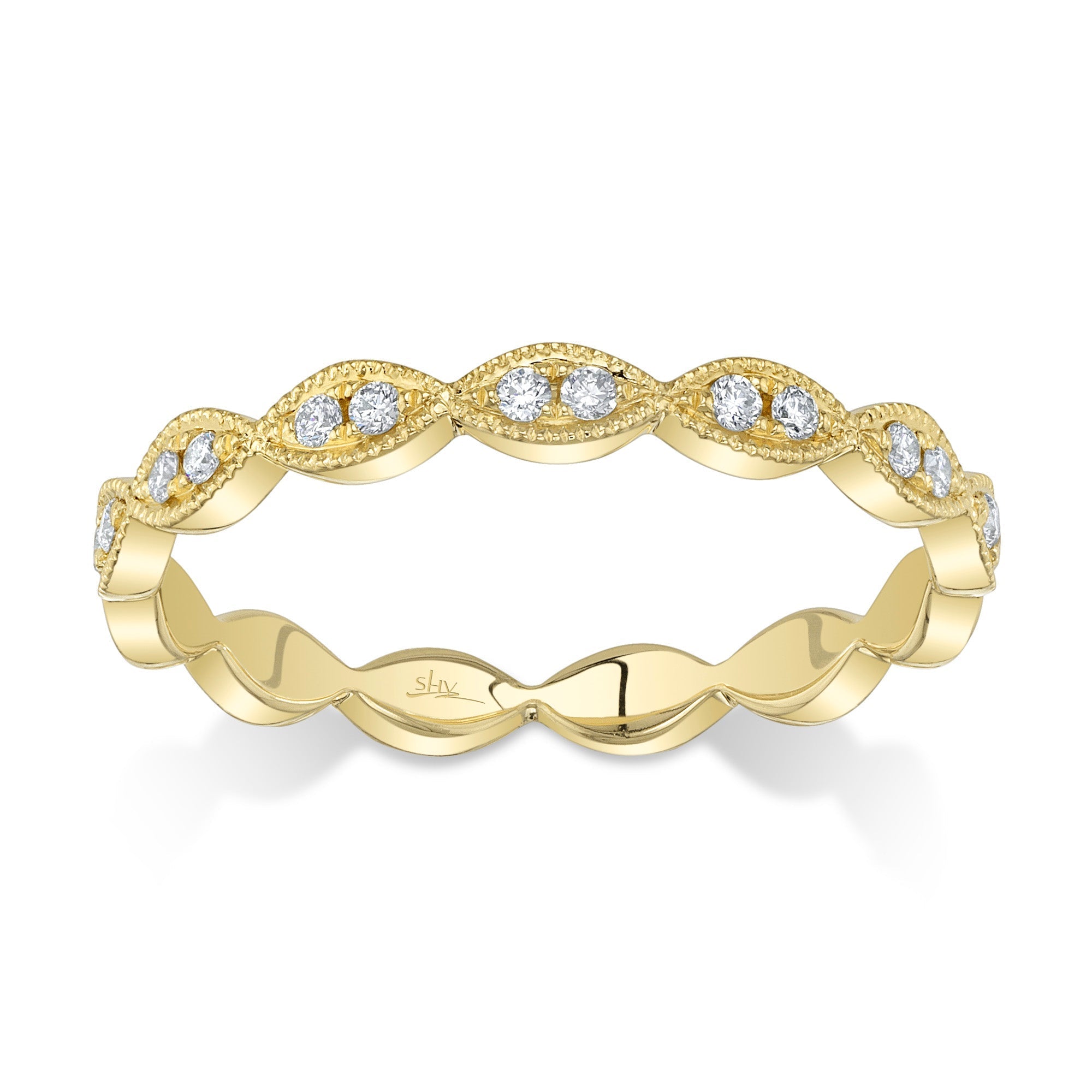0.13CT 14K Y/G DIAMOND LADY'S BAND