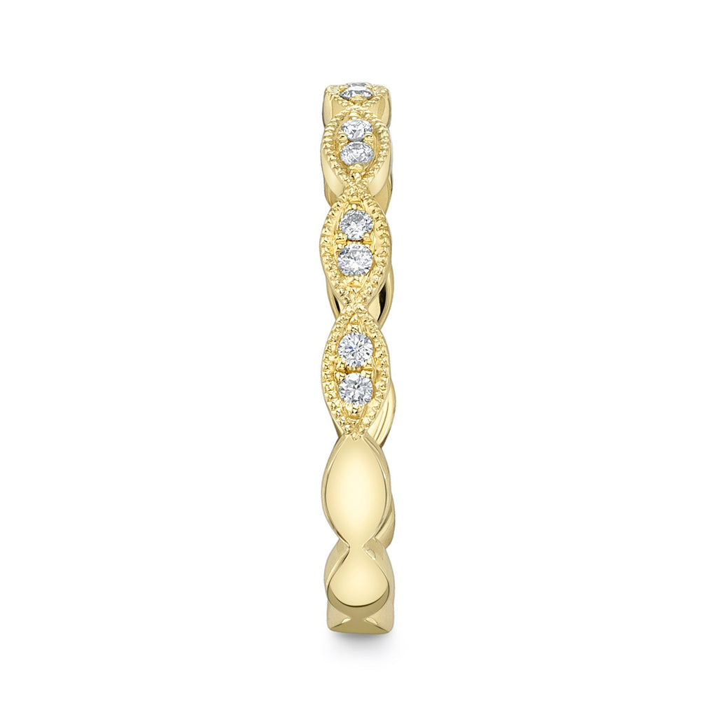 0.13CT 14K Y/G DIAMOND LADY'S BAND