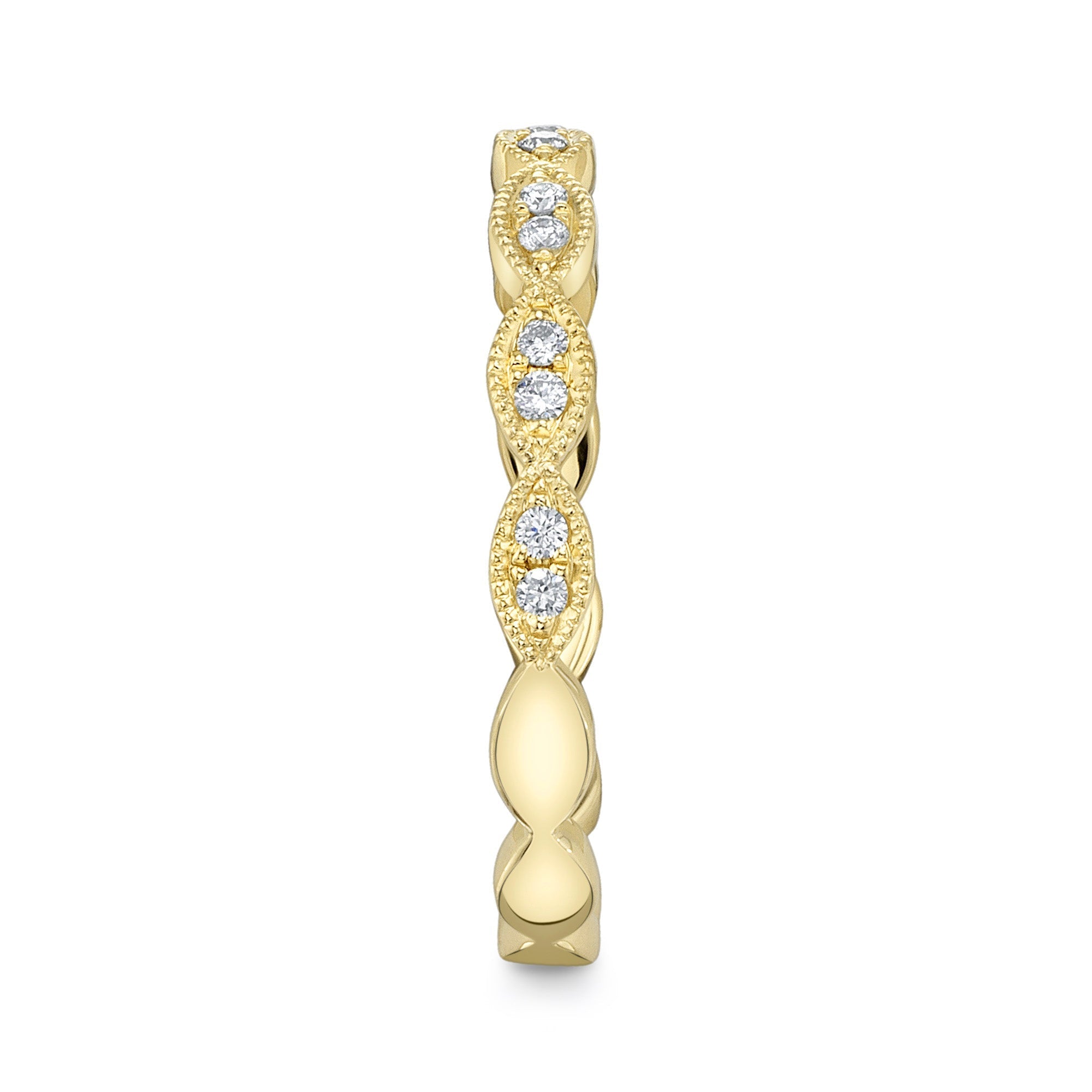 0.13CT 14K Y/G DIAMOND LADY'S BAND