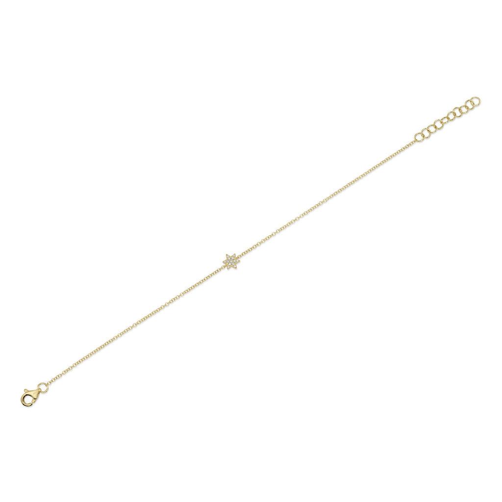 0.03CT 14K Y/G DIAMOND STAR OF DAVID BRACELET