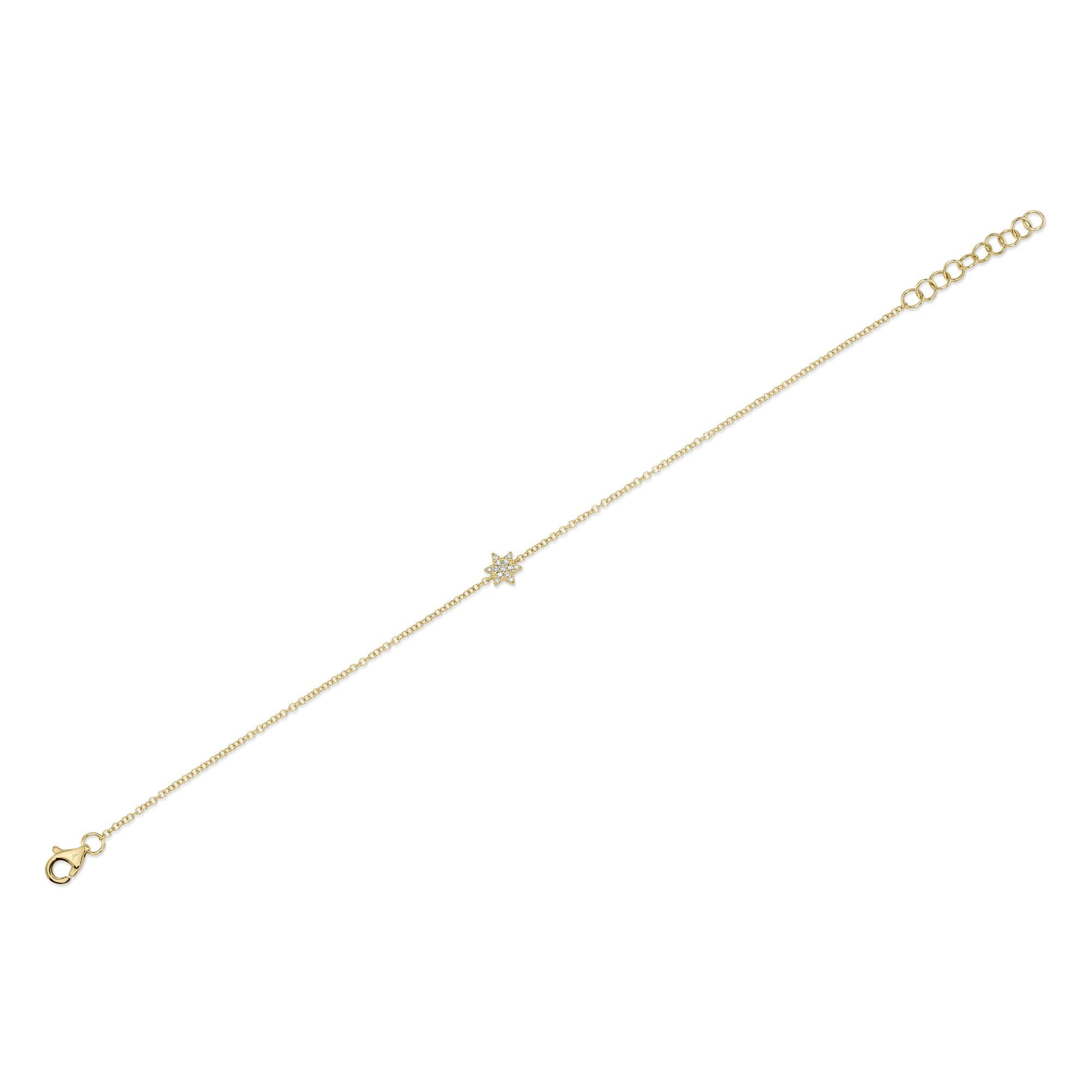 0.03CT 14K Y/G DIAMOND STAR OF DAVID BRACELET