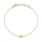 0.03CT 14K Y/G DIAMOND STAR OF DAVID BRACELET