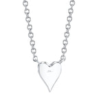 0.05CT 14K W/G DIAMOND PAVE HEART NECKLACE