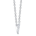 0.05CT 14K W/G DIAMOND PAVE HEART NECKLACE