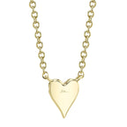 0.05CT 14K Y/G DIAMOND PAVE HEART NECKLACE