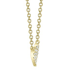 0.05CT 14K Y/G DIAMOND PAVE HEART NECKLACE
