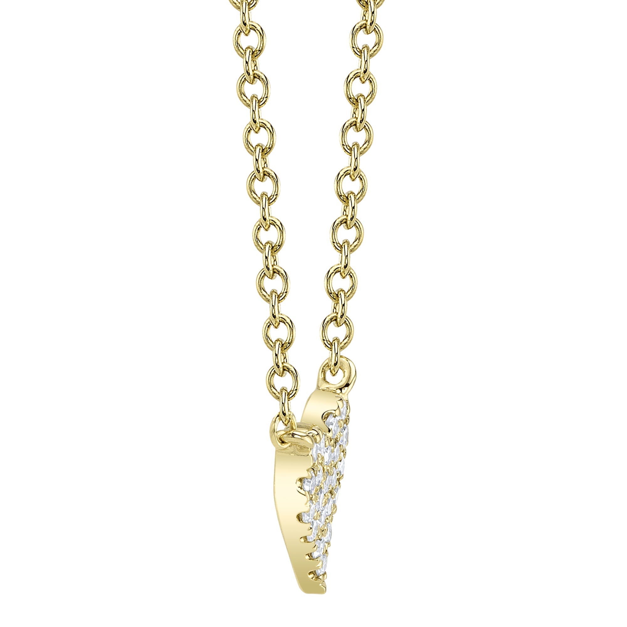 0.05CT 14K Y/G DIAMOND PAVE HEART NECKLACE