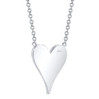 0.11CT 14K W/G DIAMOND PAVE HEART NECKLACE