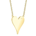 0.11CT 14K Y/G DIAMOND PAVE HEART NECKLACE