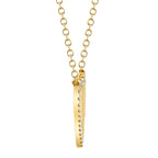 0.09CT 14K Y/G DIAMOND HEART MATTE NECKLACE