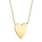 0.09CT 14K Y/G DIAMOND HEART MATTE NECKLACE