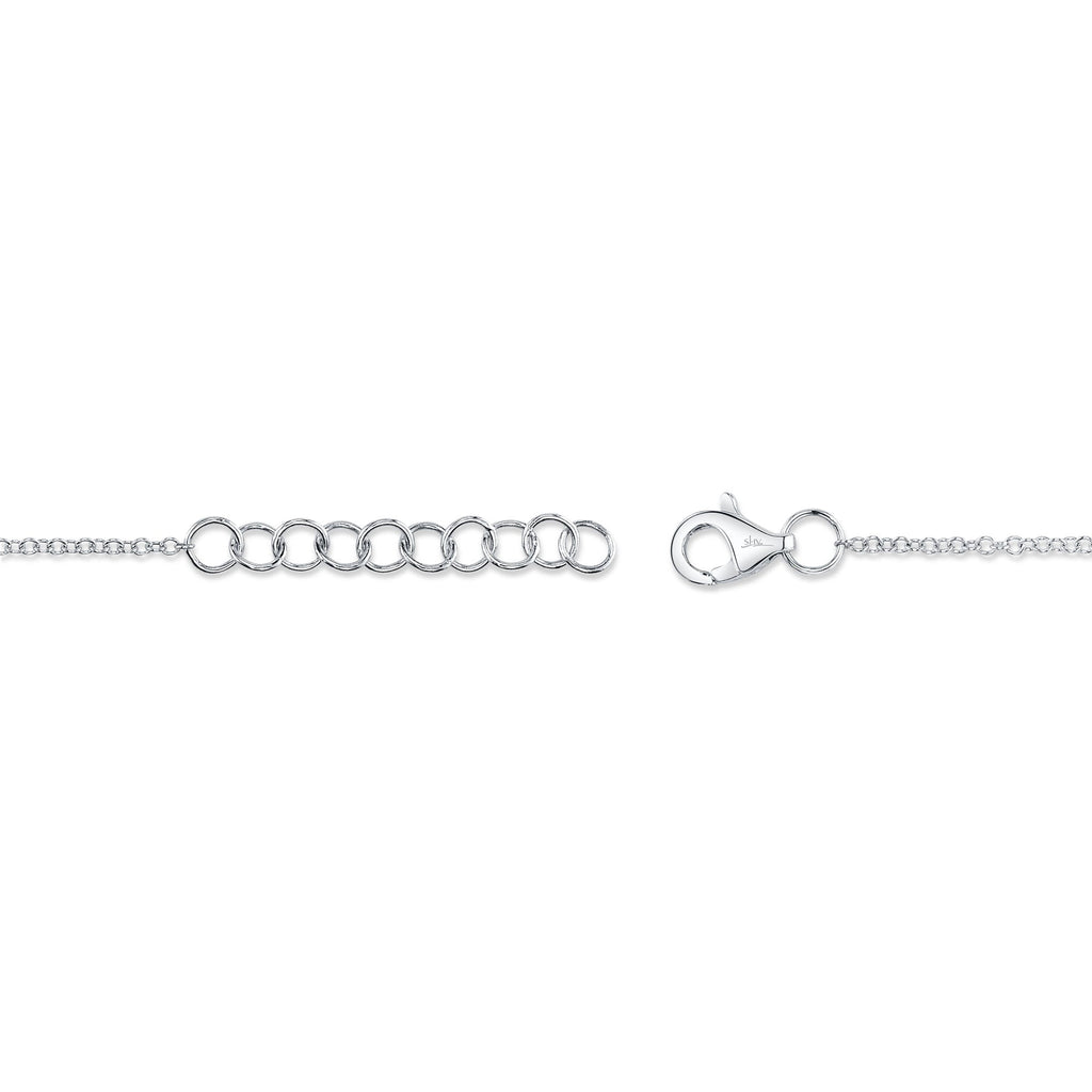 0.05CT 14K W/G DIAMOND PAVE HEART BRACELET