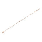 0.05CT 14K R/G DIAMOND PAVE HEART BRACELET