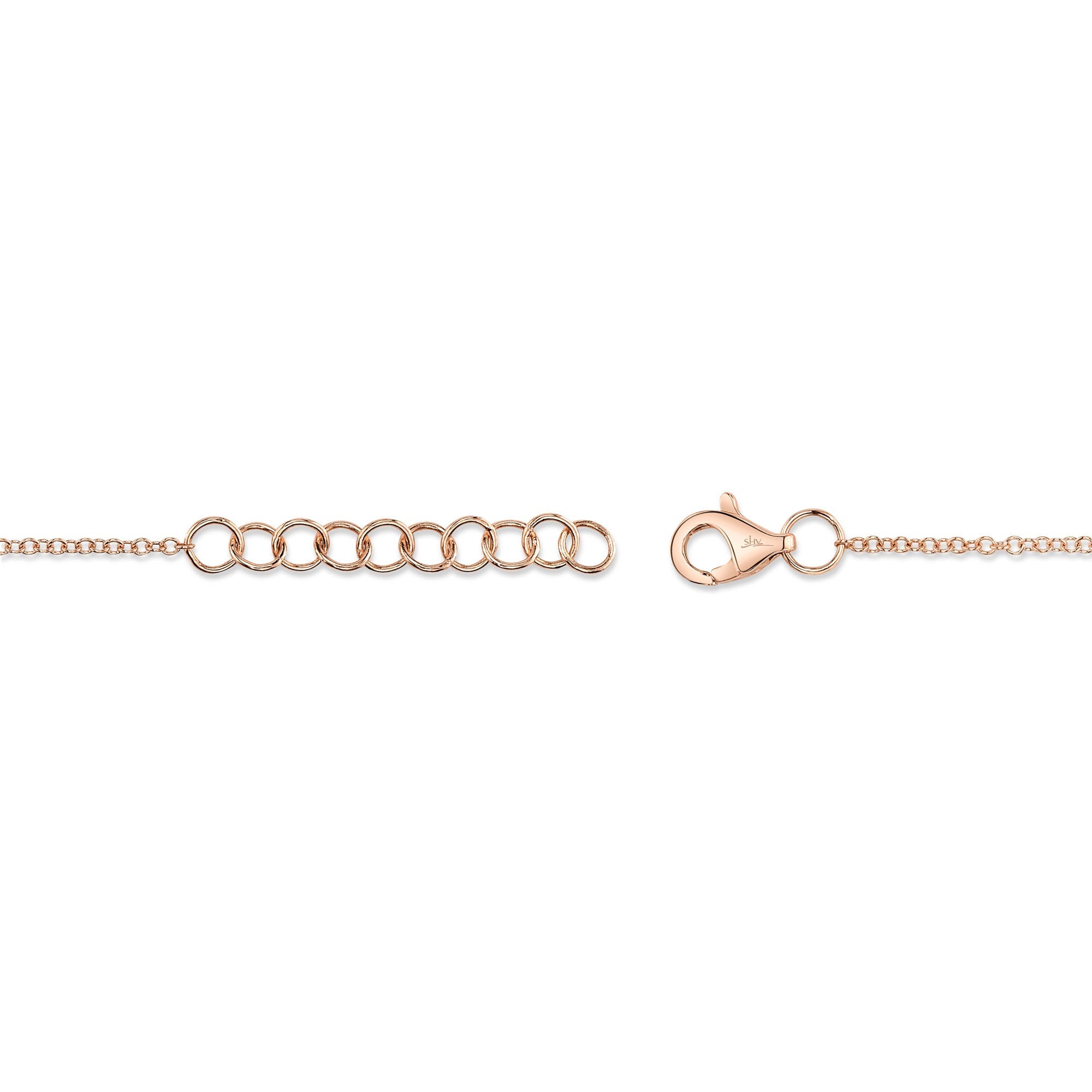 0.05CT 14K R/G DIAMOND PAVE HEART BRACELET