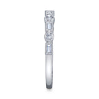 0.14CT 14K W/G DIAMOND BAGUETTE BAND