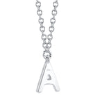 0.04CT 14K W/G DIAMOND NECKLACE - INITIAL A