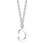 0.04CT 14K W/G DIAMOND NECKLACE - INITIAL C