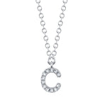 0.04CT 14K W/G DIAMOND NECKLACE - INITIAL C