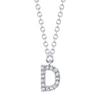 0.05CT 14K W/G DIAMOND NECKLACE - INITIAL D