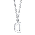 0.05CT 14K W/G DIAMOND NECKLACE - INITIAL D