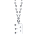 0.04CT 14K W/G DIAMOND NECKLACE - INITIAL E