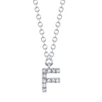 0.04CT 14K W/G DIAMOND NECKLACE - INITIAL F
