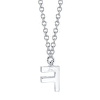 0.04CT 14K W/G DIAMOND NECKLACE - INITIAL F