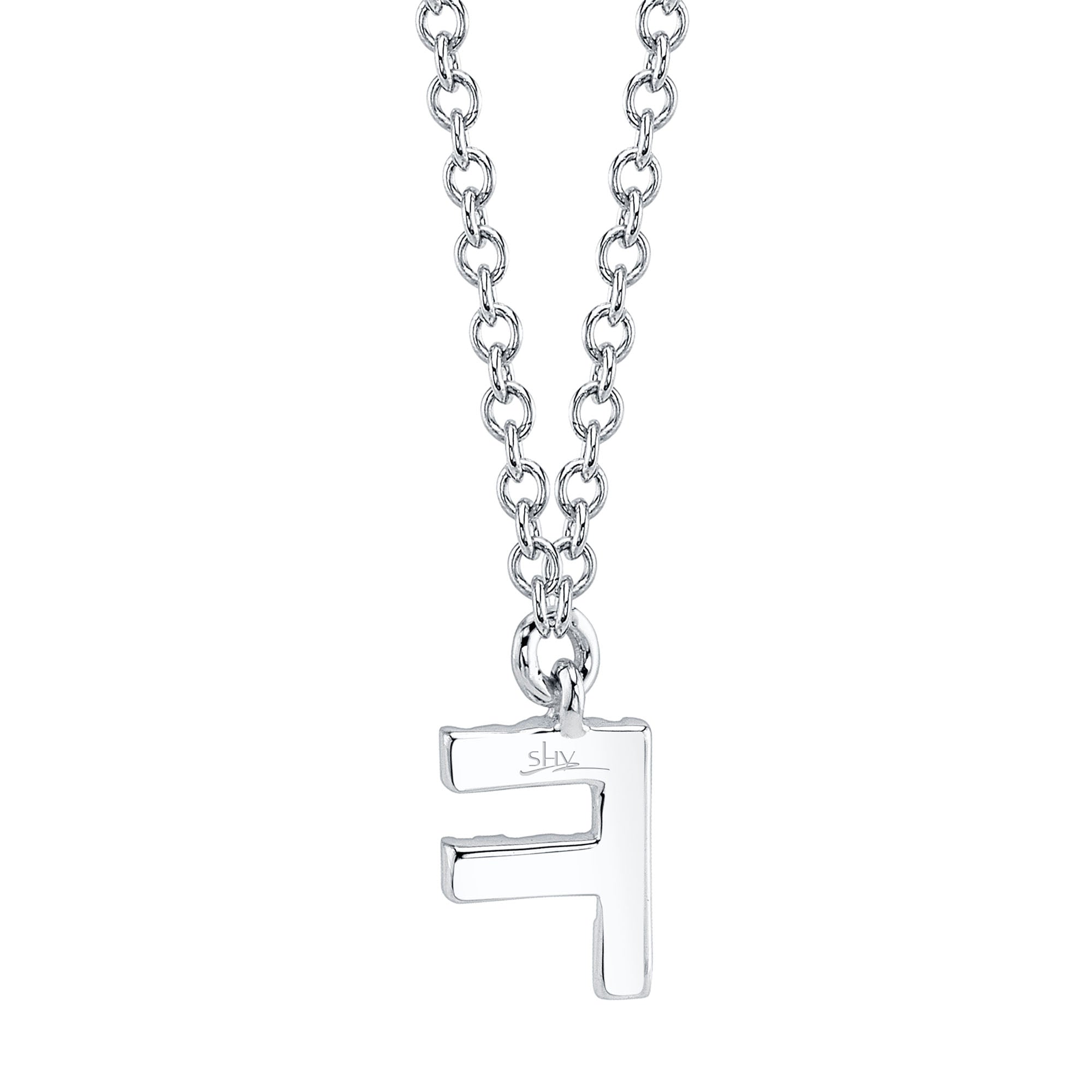 0.04CT 14K W/G DIAMOND NECKLACE - INITIAL F