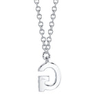 0.05CT 14K W/G DIAMOND NECKLACE - INITIAL G