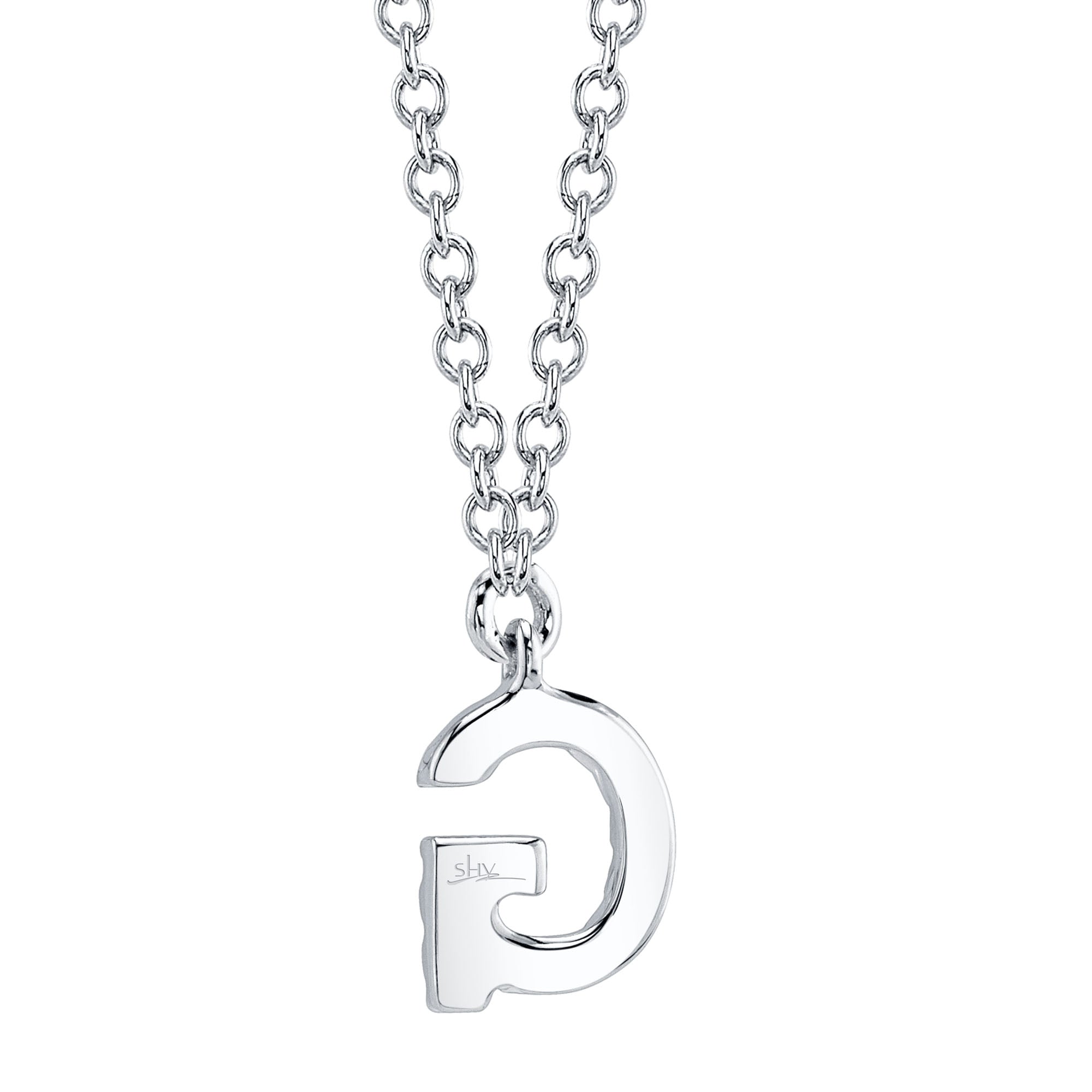 0.05CT 14K W/G DIAMOND NECKLACE - INITIAL G