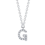 0.05CT 14K W/G DIAMOND NECKLACE - INITIAL G