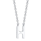0.05CT 14K W/G DIAMOND NECKLACE - INITIAL H