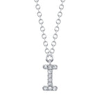 0.03CT 14K W/G DIAMOND NECKLACE - INITIAL I