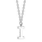 0.03CT 14K W/G DIAMOND NECKLACE - INITIAL I