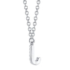 0.03CT 14K W/G DIAMOND NECKLACE - INITIAL J