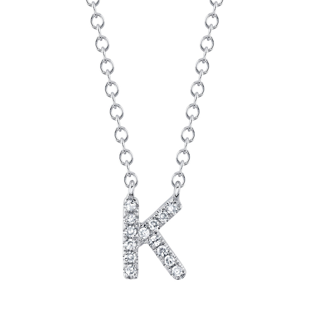0.05CT 14K W/G DIAMOND NECKLACE - INITIAL K